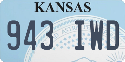 KS license plate 943IWD