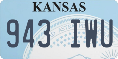 KS license plate 943IWU
