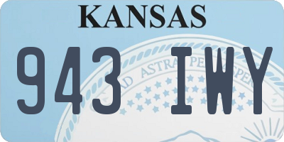 KS license plate 943IWY