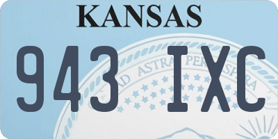 KS license plate 943IXC