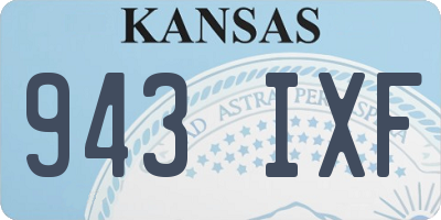 KS license plate 943IXF