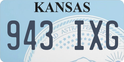 KS license plate 943IXG