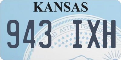 KS license plate 943IXH