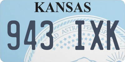 KS license plate 943IXK