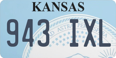 KS license plate 943IXL