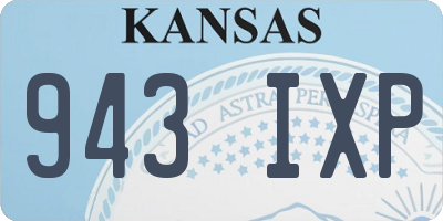 KS license plate 943IXP