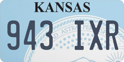 KS license plate 943IXR