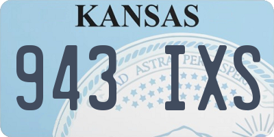 KS license plate 943IXS