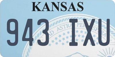 KS license plate 943IXU