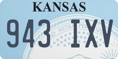 KS license plate 943IXV