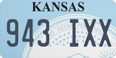 KS license plate 943IXX