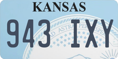 KS license plate 943IXY