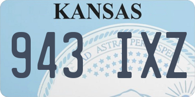KS license plate 943IXZ