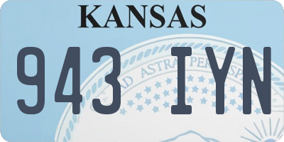 KS license plate 943IYN