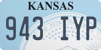 KS license plate 943IYP