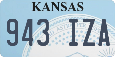 KS license plate 943IZA