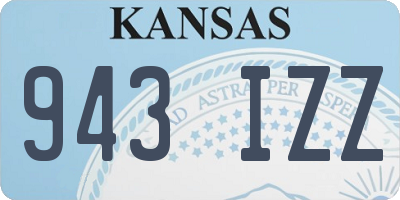 KS license plate 943IZZ