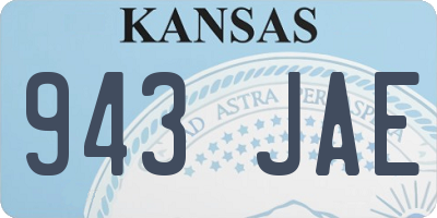 KS license plate 943JAE