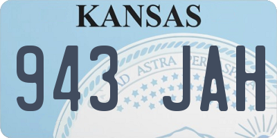 KS license plate 943JAH