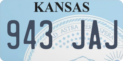 KS license plate 943JAJ