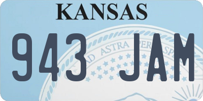 KS license plate 943JAM