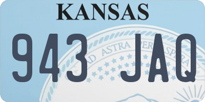 KS license plate 943JAQ