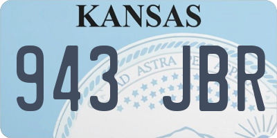 KS license plate 943JBR