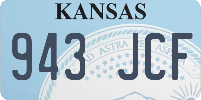 KS license plate 943JCF
