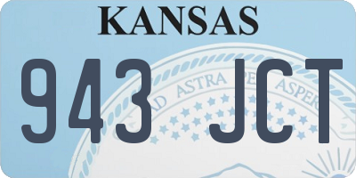 KS license plate 943JCT