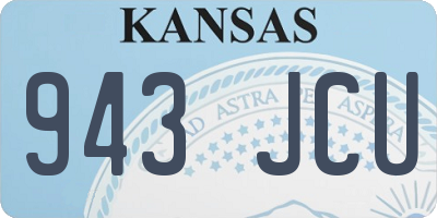 KS license plate 943JCU