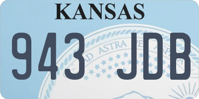 KS license plate 943JDB