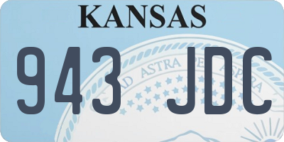 KS license plate 943JDC