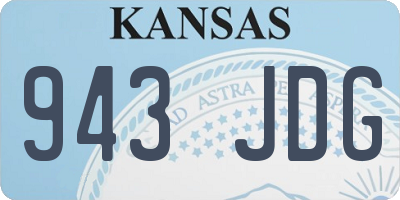 KS license plate 943JDG