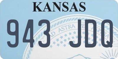 KS license plate 943JDQ