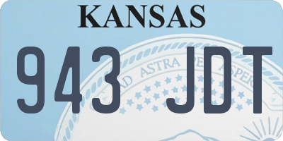 KS license plate 943JDT