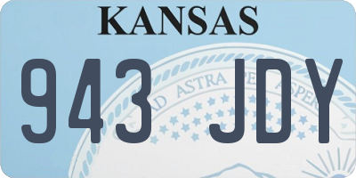 KS license plate 943JDY