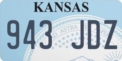 KS license plate 943JDZ