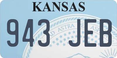 KS license plate 943JEB