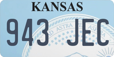 KS license plate 943JEC