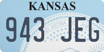 KS license plate 943JEG