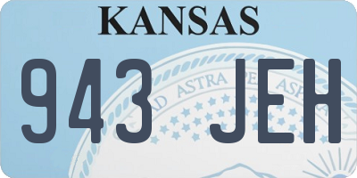 KS license plate 943JEH