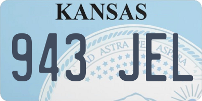 KS license plate 943JEL