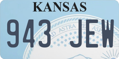 KS license plate 943JEW