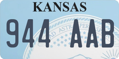 KS license plate 944AAB