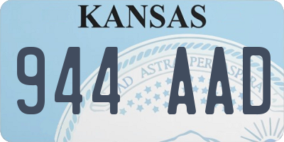 KS license plate 944AAD