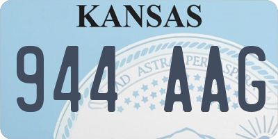 KS license plate 944AAG