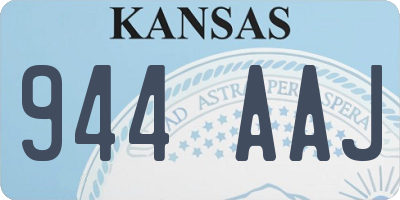 KS license plate 944AAJ