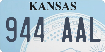 KS license plate 944AAL