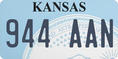 KS license plate 944AAN