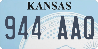 KS license plate 944AAQ